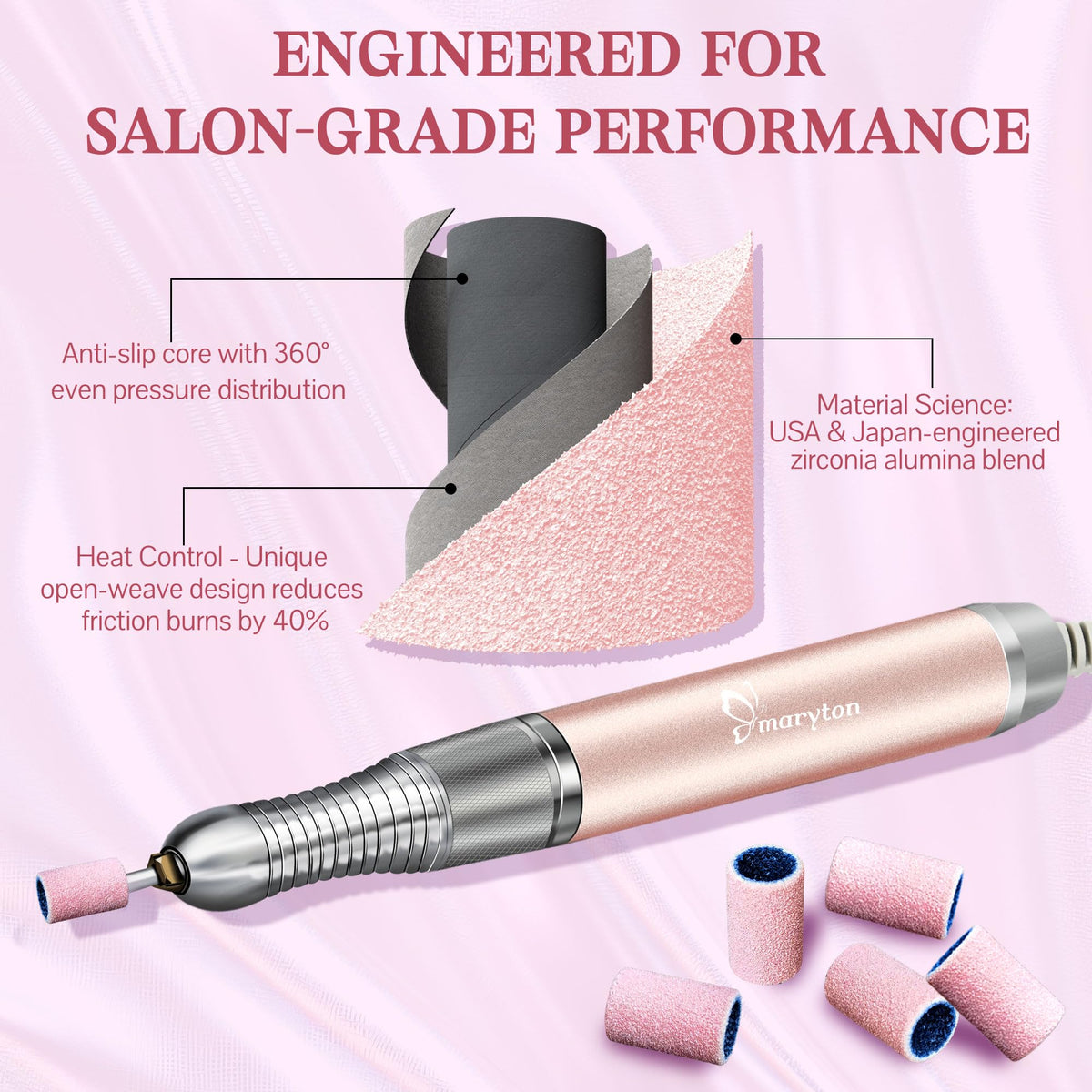 Maryton 500-Piece Nail Drill Sanding Bands