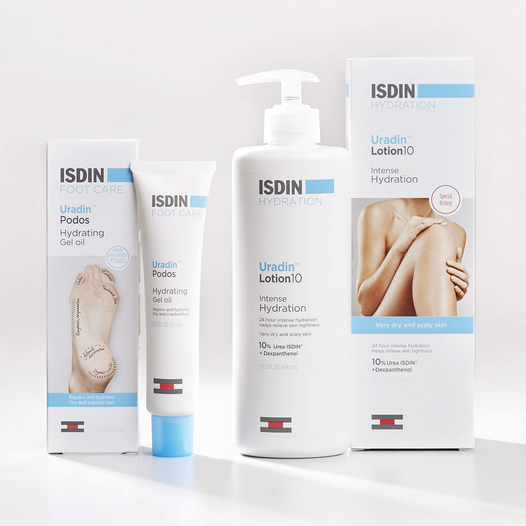 ISDIN Uradin Podos Foot Cream, 10% Urea for Dry, Cracked Feet