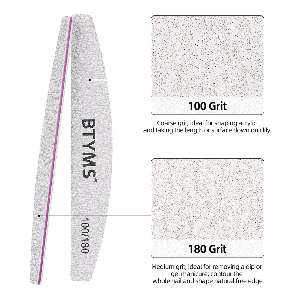 BTYMS Double-Sided Nail Files and Buffers Emery Boards