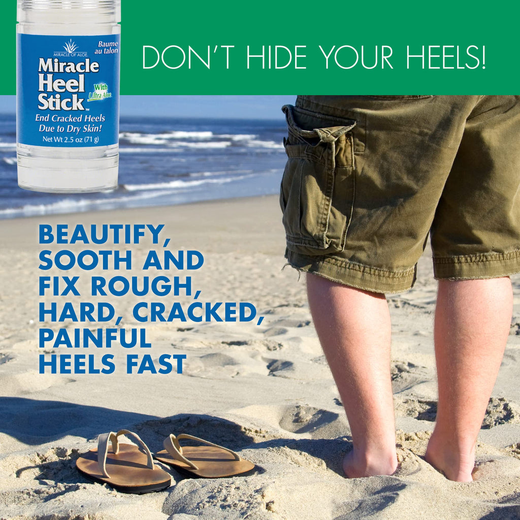Miracle of Aloe Heel Stick for Dry, Cracked Heels