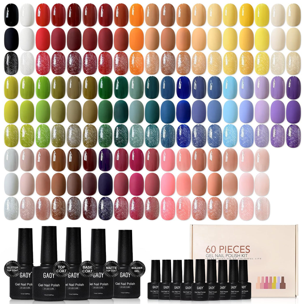 GAOY Gel Nail Polish Set for DIY Manicure and Nail Art