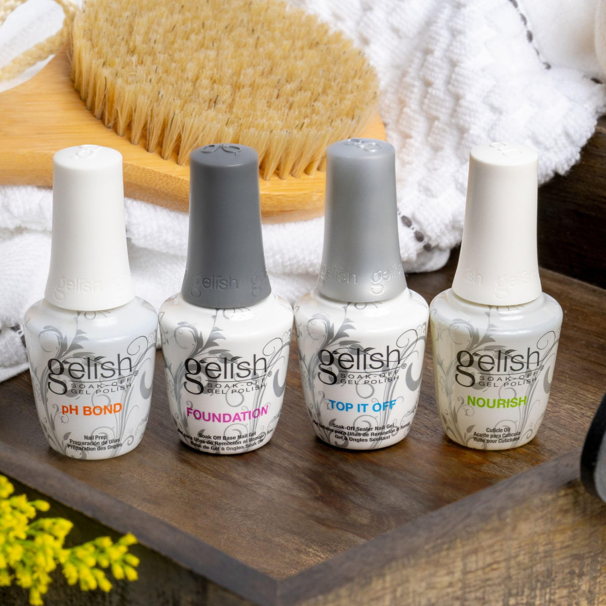 Gelish Fantastic Four Essentials Kit, 0.5 Fl Oz Pack of 4