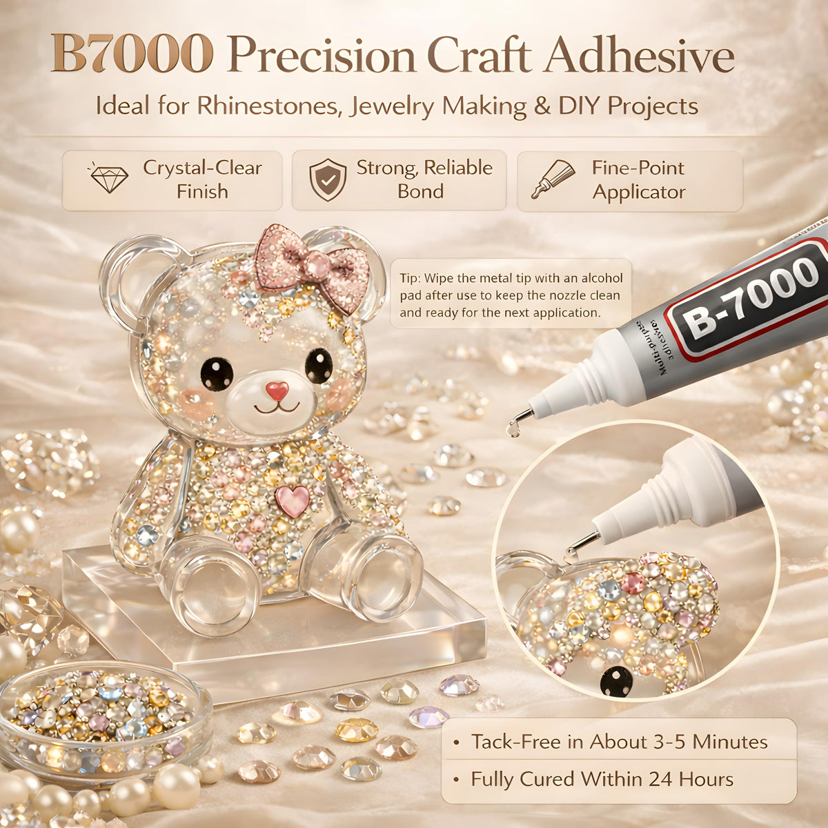 Bedazzling Kit with 40,000 3mm Rhinestones, Glues and Tools