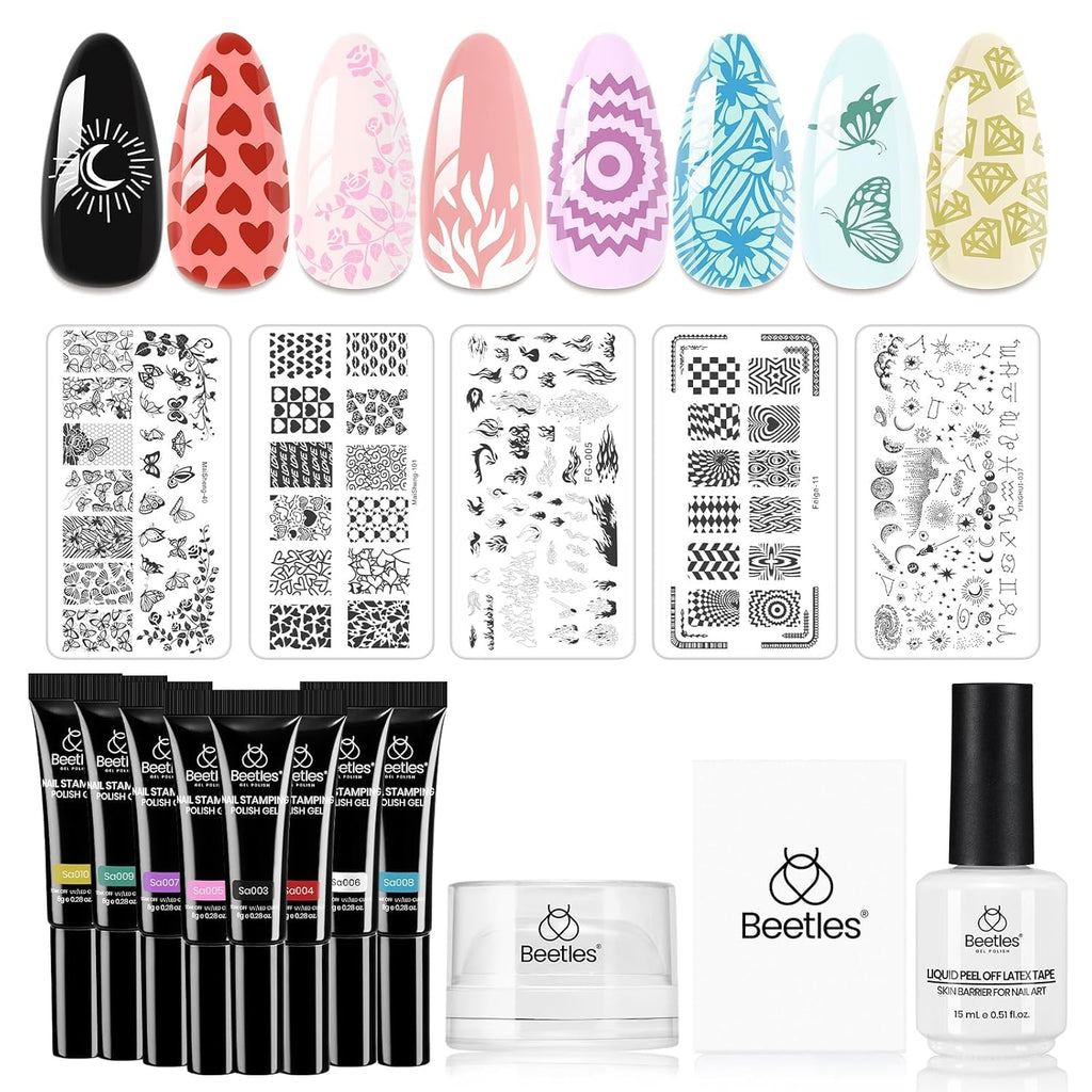 Beetles Nail Stamp Gel Polish for Nail Art