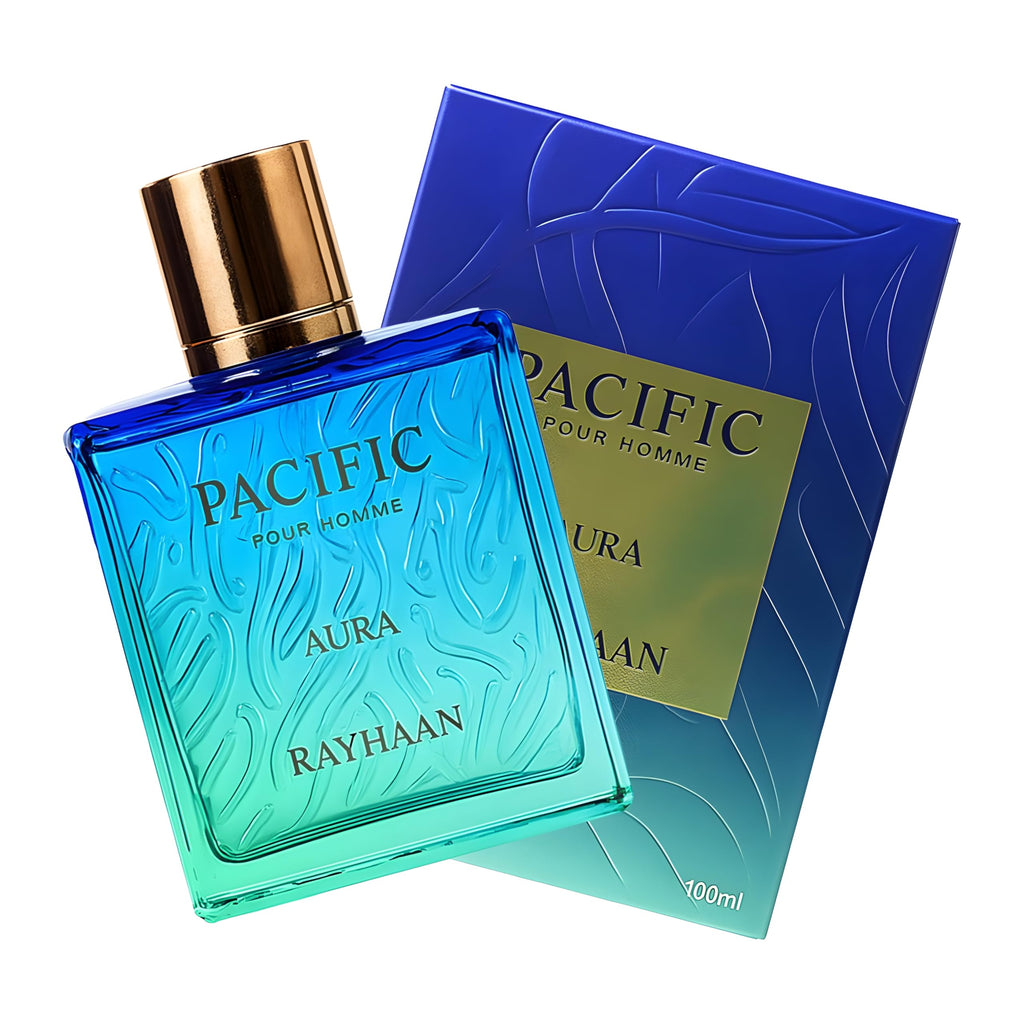 Rayhaan Pacific Aura Eau de Parfum Spray for Men, Citrus Aromatic, 100 ml