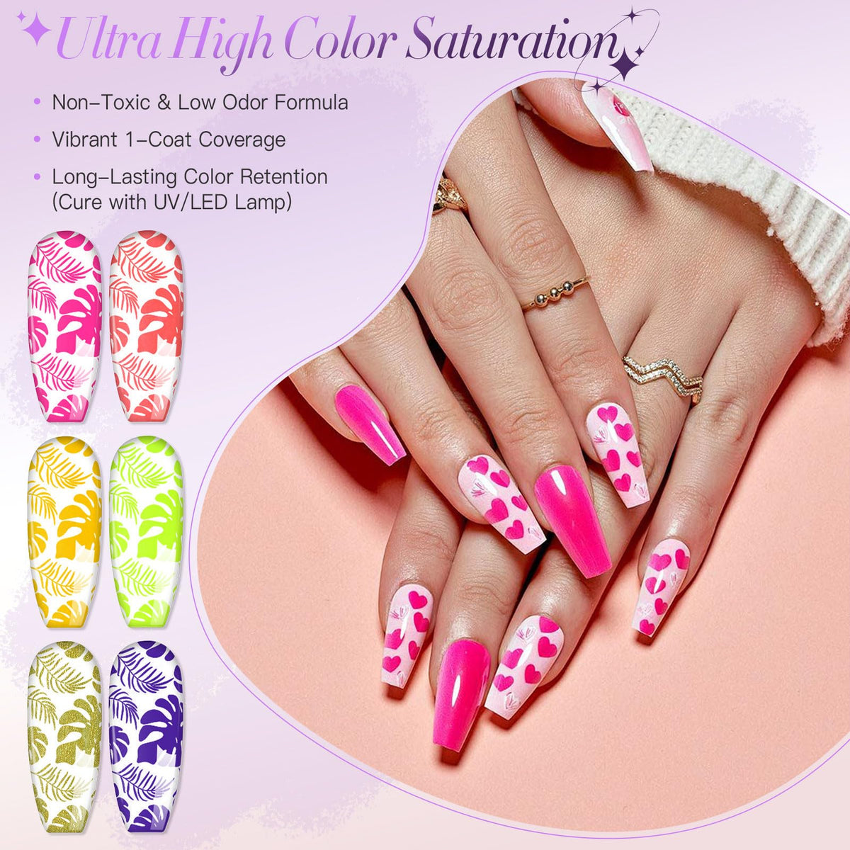 Biutee Nail Stamping Gel Polish Set