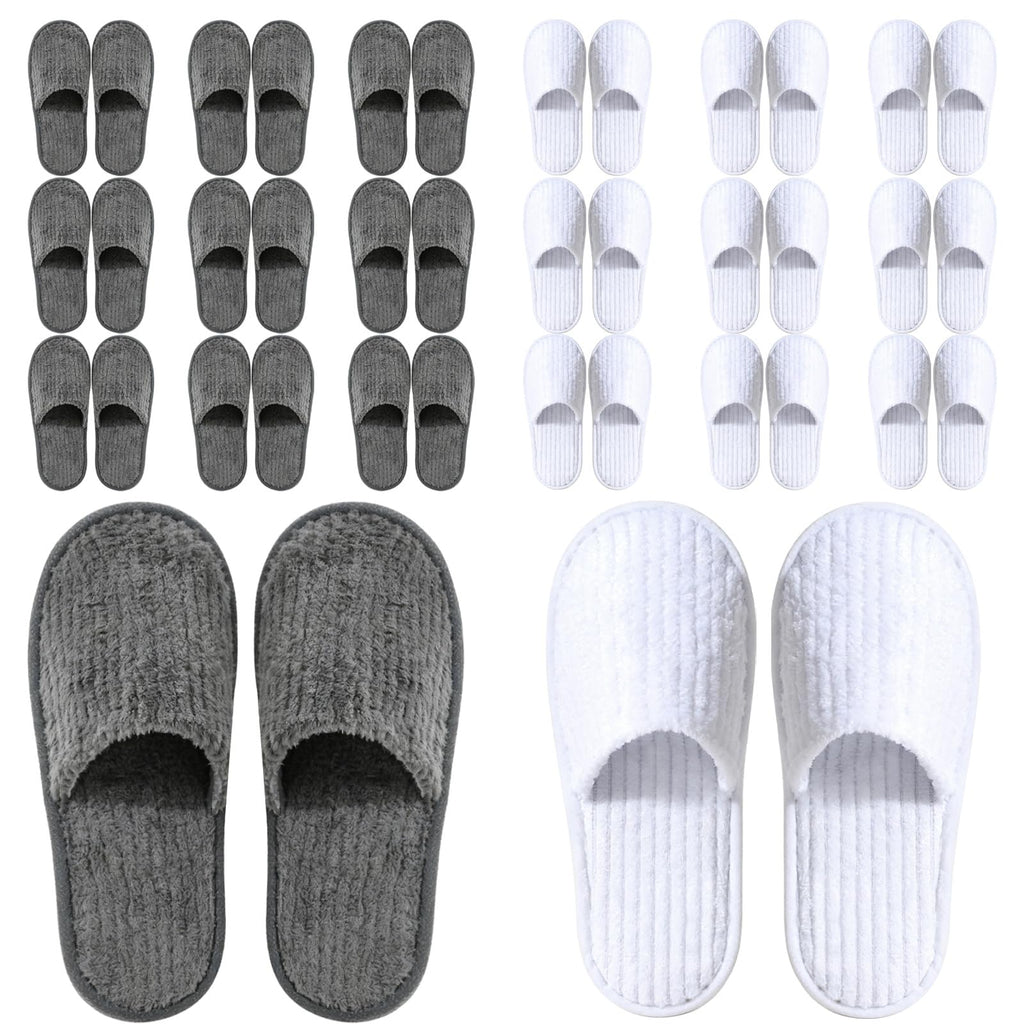 TINSKY 20 Pairs Non-Slip Disposable Slippers for Guests