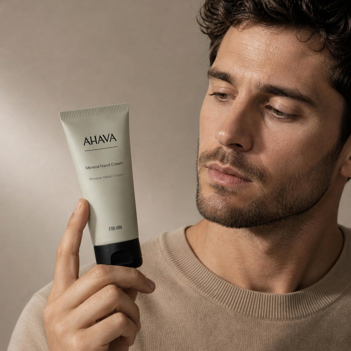 AHAVA Men's Mineral Hand Cream with G-Force, 3.4 Fl Oz