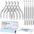 Lothee Cuticle Trimmer and Pusher Kit with Sterilization Pouches