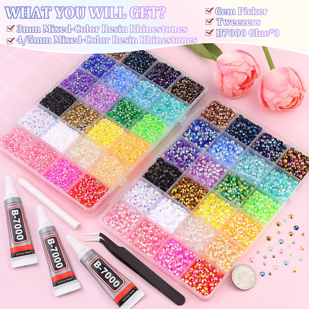 Flatback Resin Rhinestones for DIY Crafts