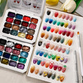 JODSONE Sponge Pat Painting Nail Gel Set, 32 Colors with Nail Art Tools