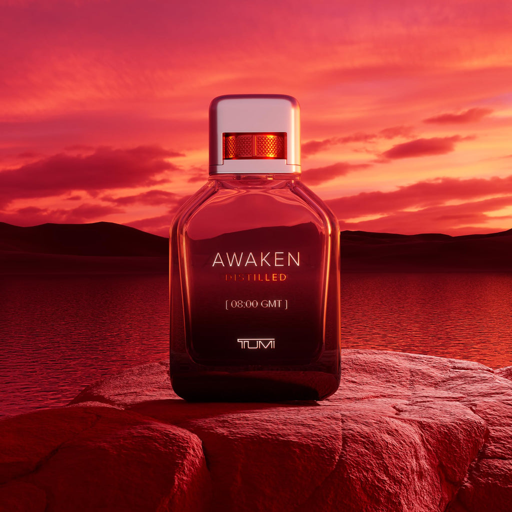 TUMI Awaken Distilled Extrait de Parfum for Men, Woody Cologne, 3.4 oz