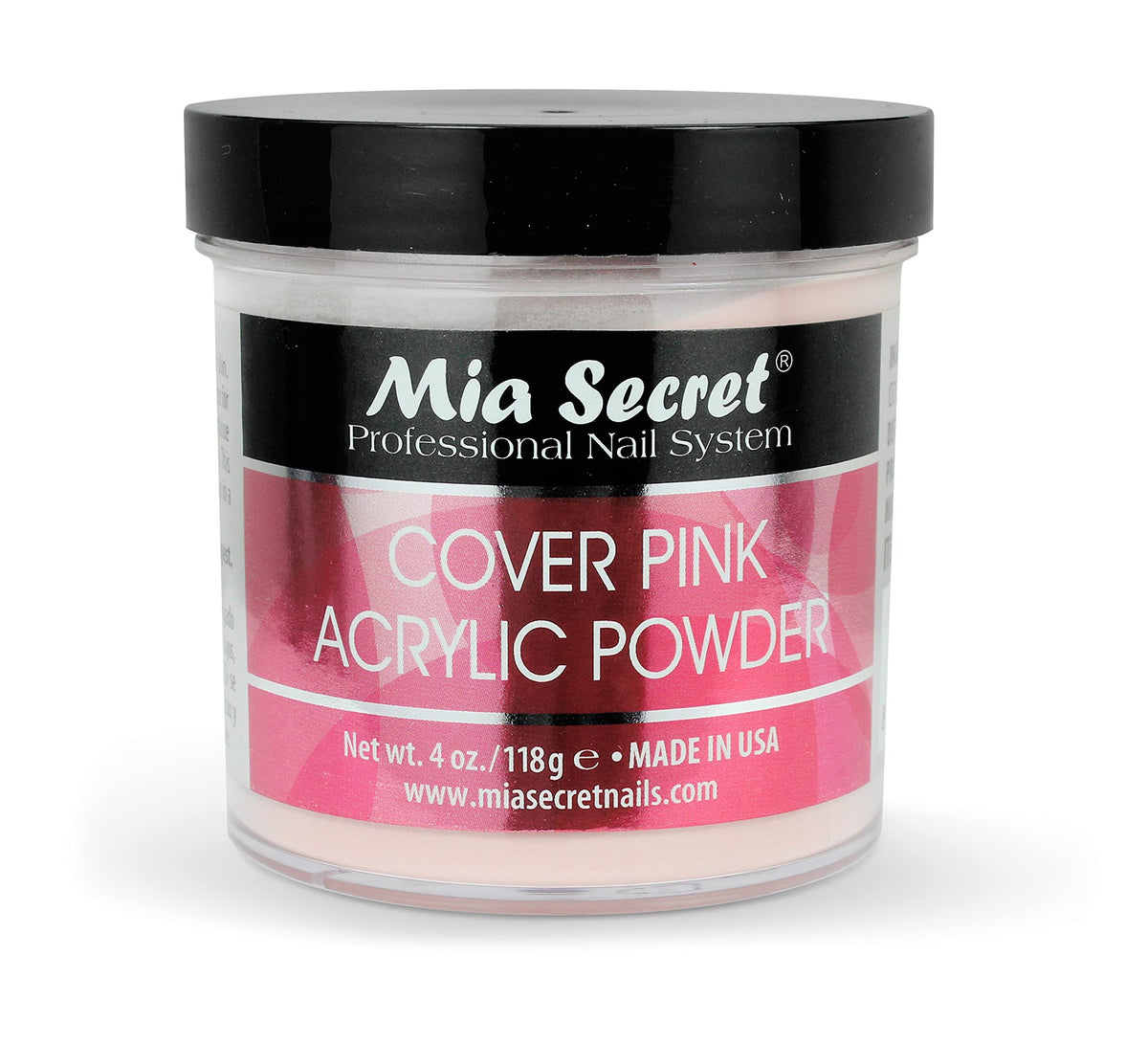 MIA SECRET Cover Pink Nail Acrylic Powder, 4 Ounce