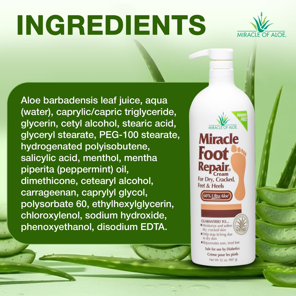 Miracle Foot Repair Cream with 60% Pure UltraAloe