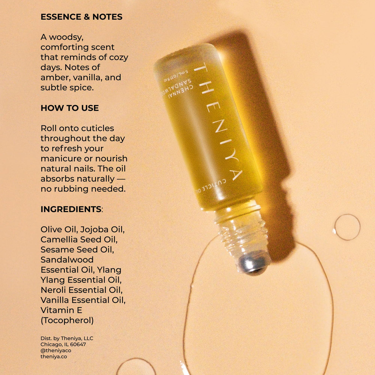 Organic Roll-On Cuticle Oil with Jojoba Oil & Vitamin E