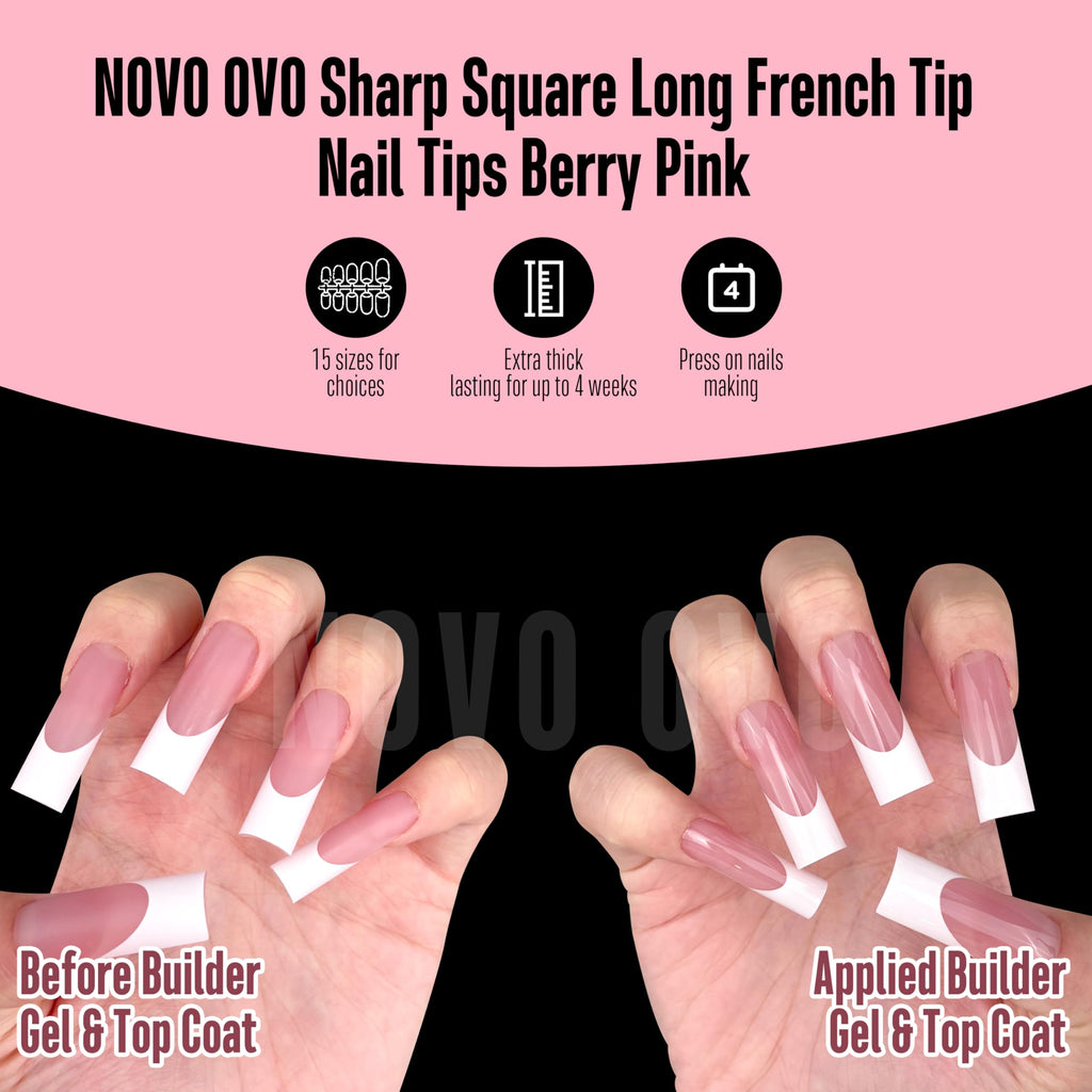 NOVO OVO Soft Gel Full Cover Press-On Nail Tips