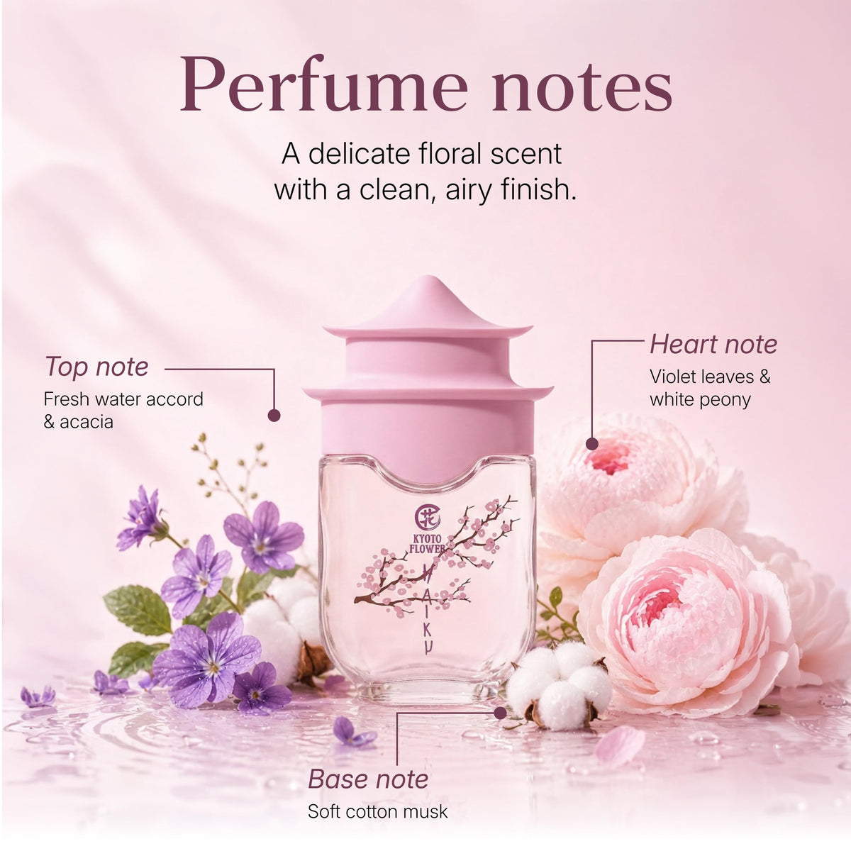 AVON Haiku Kyoto Flower Eau de Parfum for Women - Fresh Green Floral Fragrance