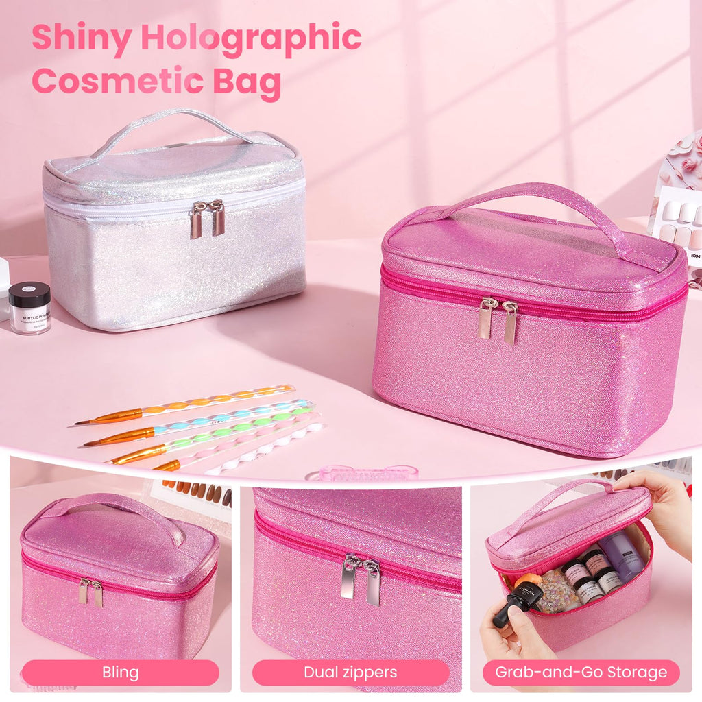 Acrylic Nail Kit for Beginners with Practice Finger, UV Light and Nail Art Tools