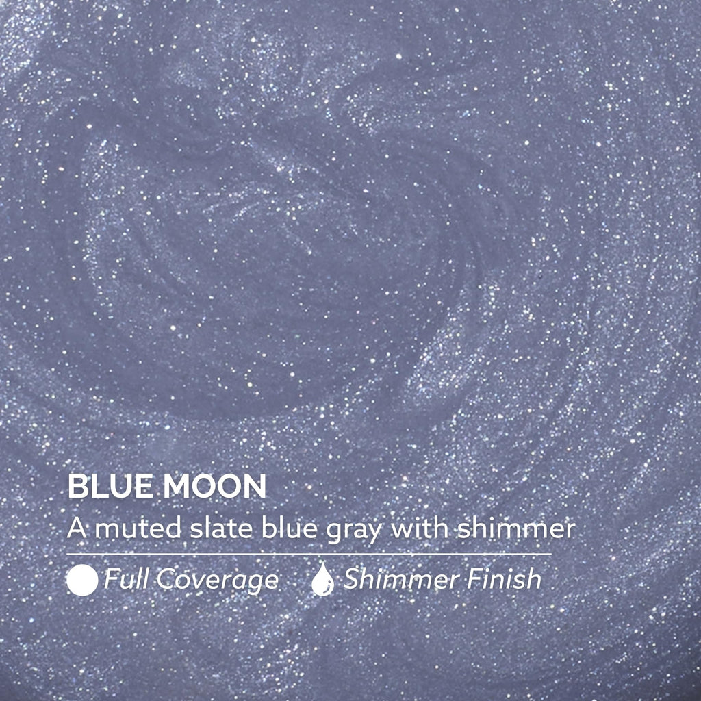 Dazzle Dry Nail Lacquer Step 3 – Blue Moon Slate Blue Gray Shimmer
