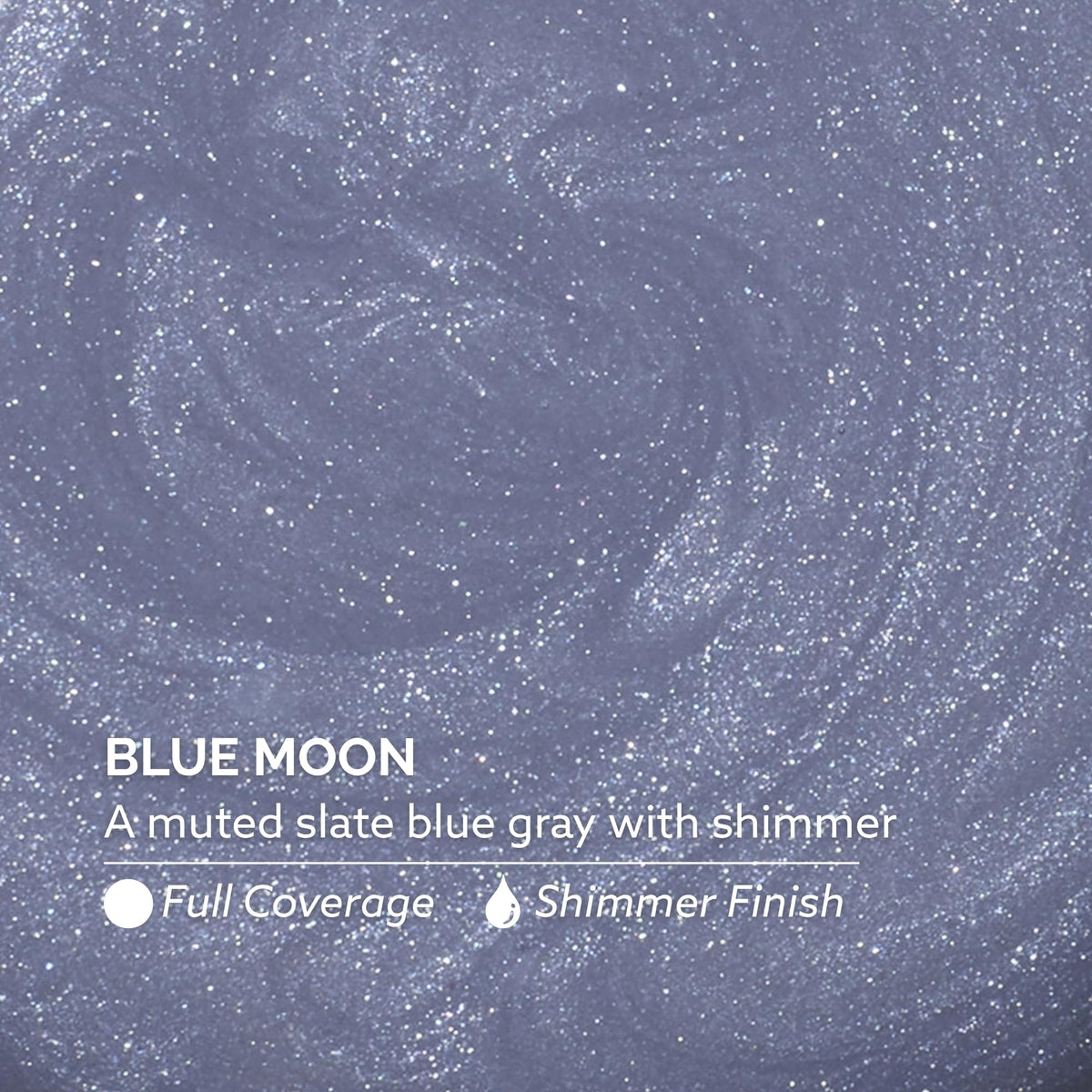 Dazzle Dry Nail Lacquer Step 3 – Blue Moon Slate Blue Gray Shimmer