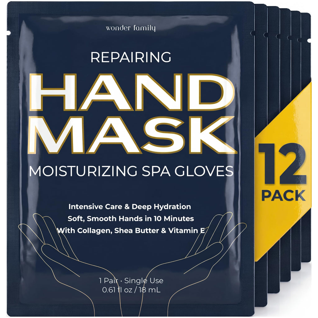 Collagen Hand Mask Gloves with Shea Butter, Vitamin E & Urea