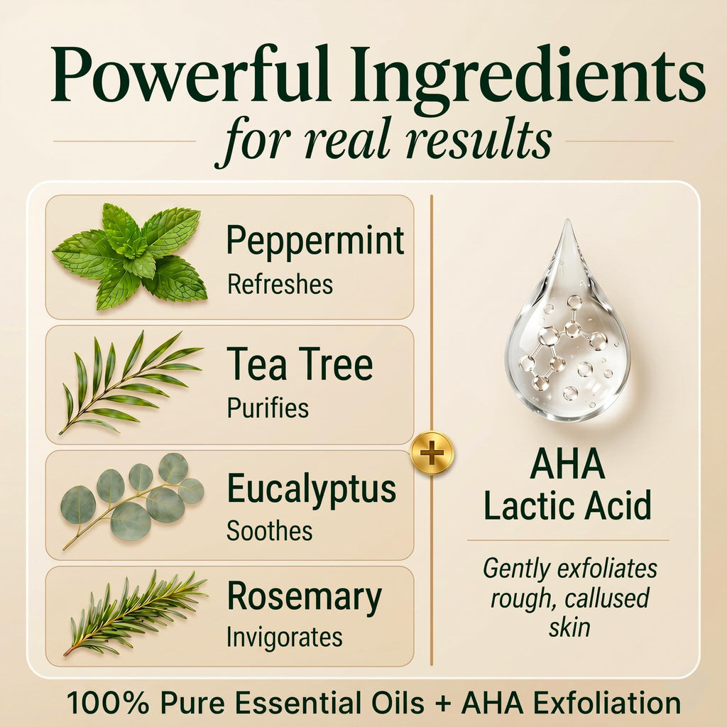 Natural Escapes Peppermint Foot Cream with 5% Lactic Acid