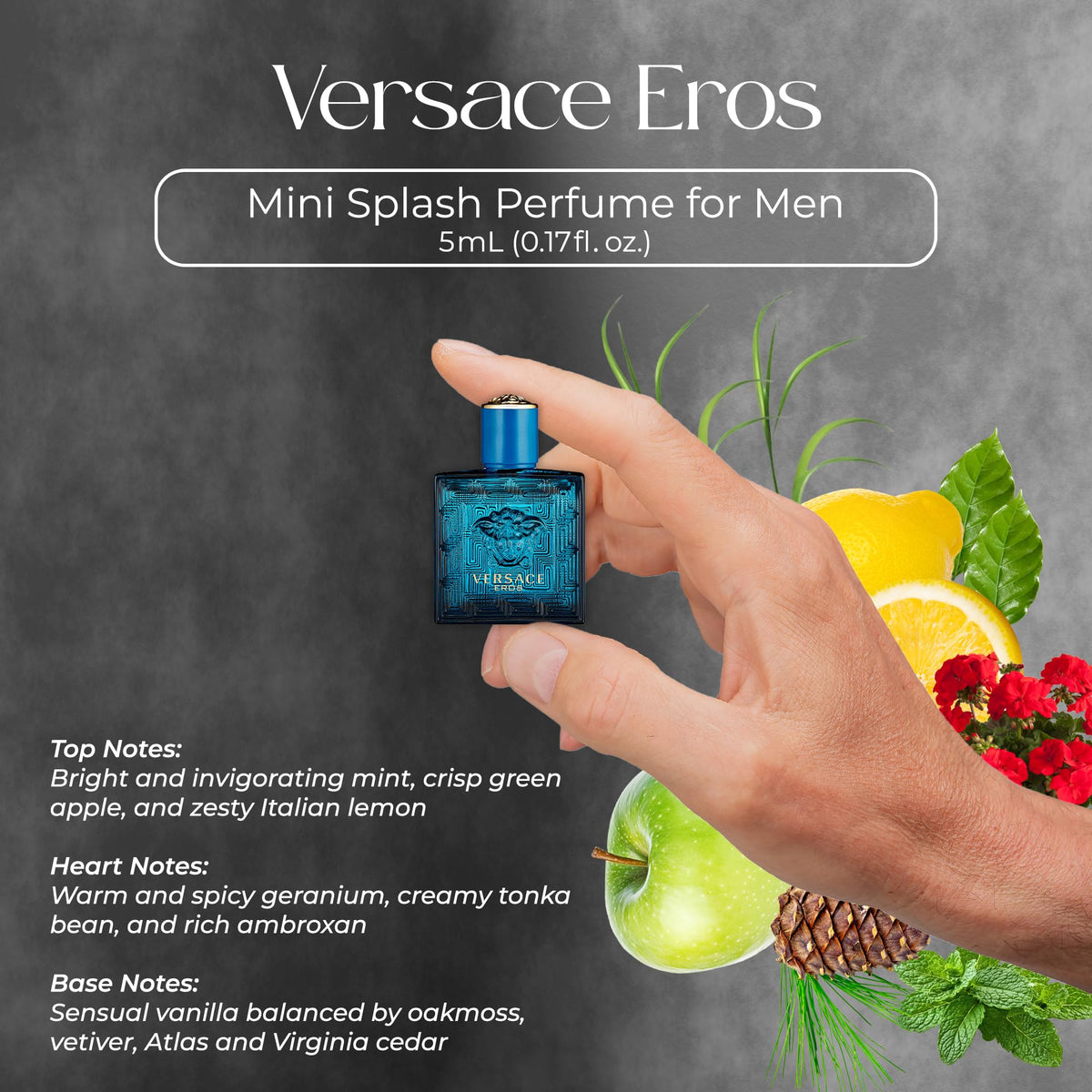 Versace Men's 4-Piece Mini Fragrance Gift Set with Travel-Size Sampler