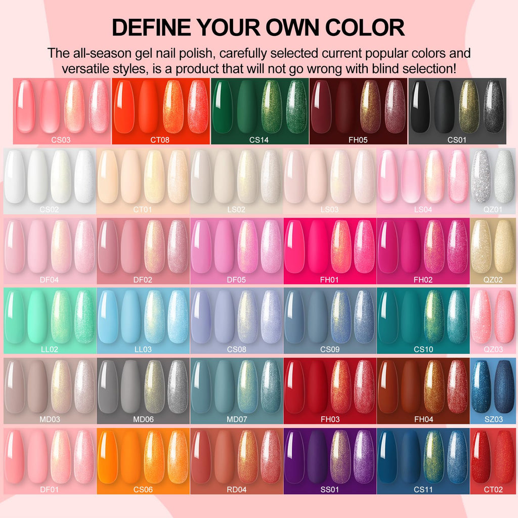 COSCELIA Gel Nail Polish Kit Multi-Color Manicure Set