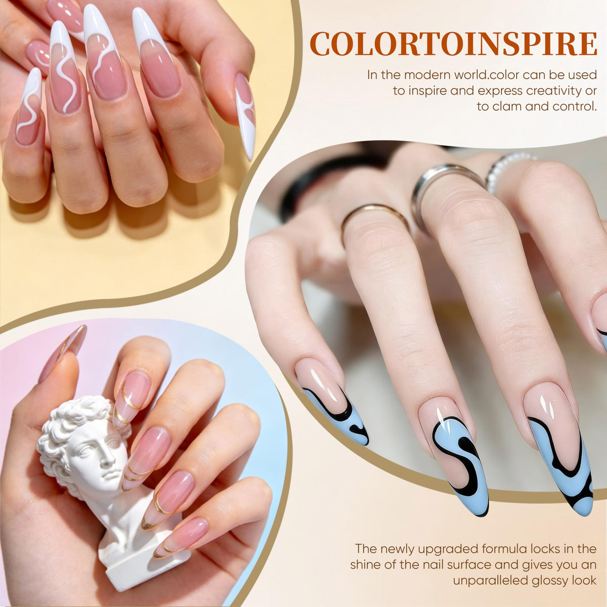 Gel Nail Polish Kit with UV LED Lamp, 25 Colors