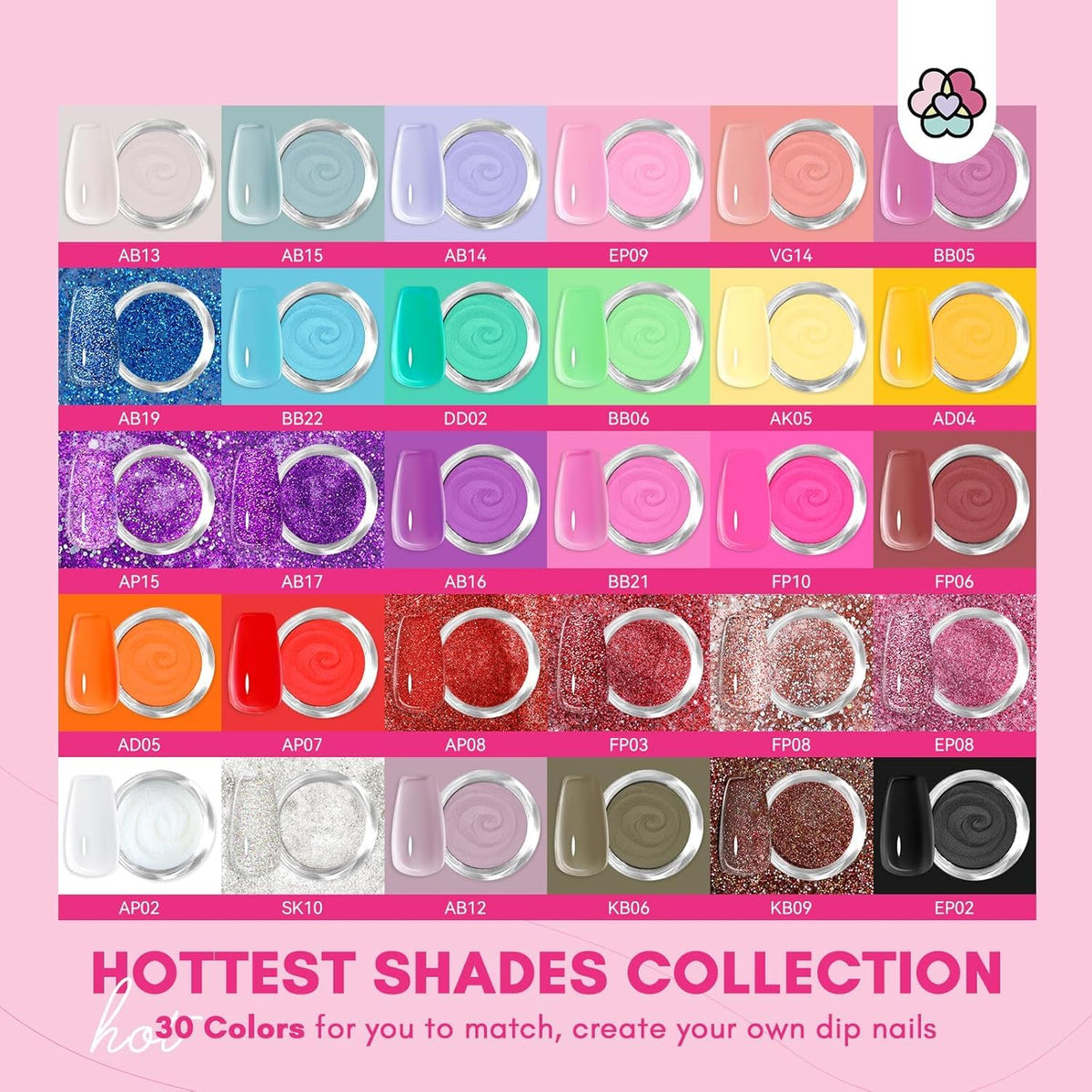 SAVILAND Dip Powder Nail Kit for DIY Manicure and Nail Art