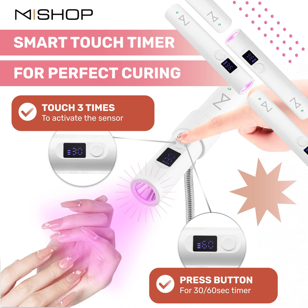 GlamCure GO Nail Flash Cure Lamp with Focus Beam Technology