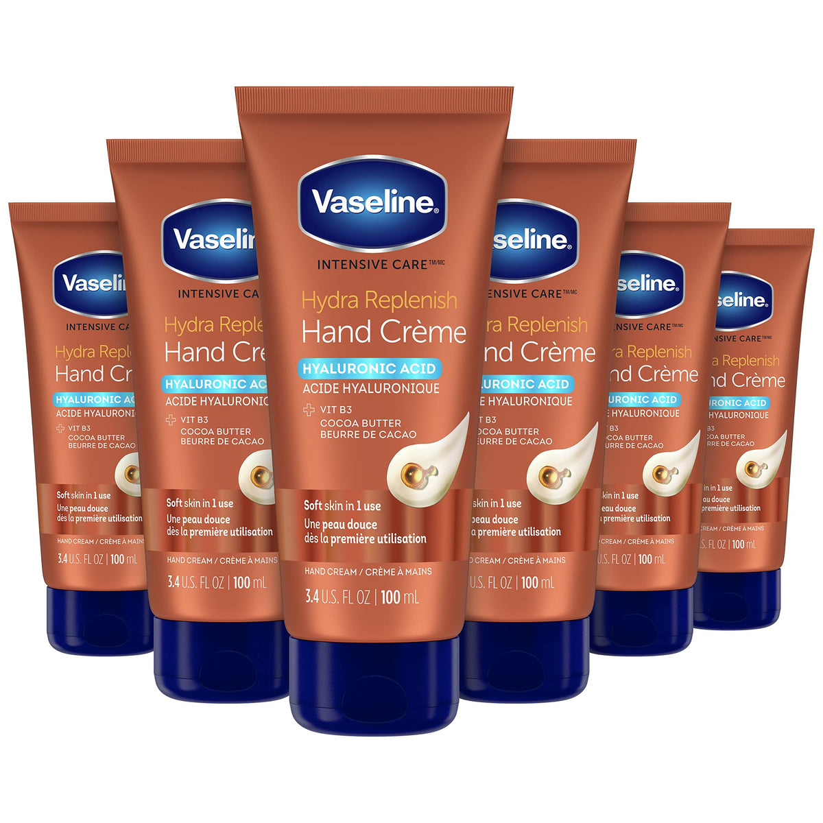 Vaseline Intensive Care Hydra Replenish Hand Crème, 3.4 oz, 6 Count