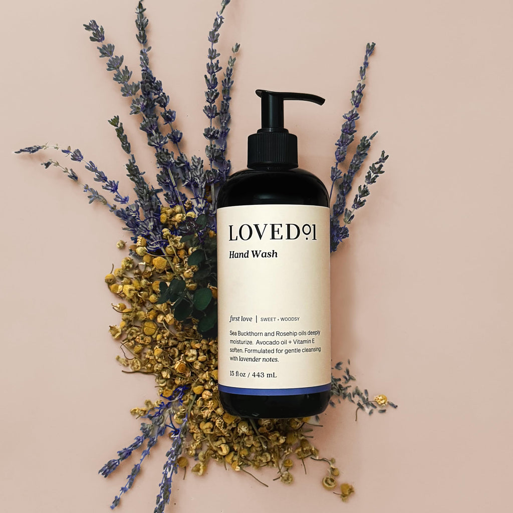 Loved01 Hand Wash, First Love Lavender, Gentle Hydrating Liquid Soap, 15 Fl Oz