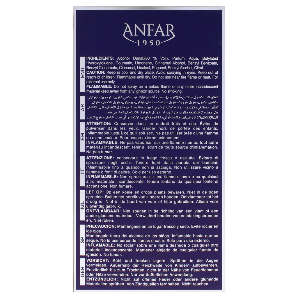 Anfar Summer in Dubai For Men Extrait de Parfum Spray 3.4 oz