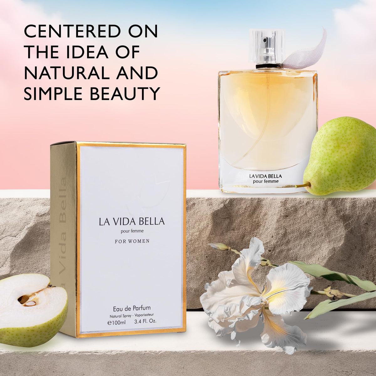 Urban Collection La Vida Bella Eau de Parfum for Women, Floral Fruity, 3.4 Fl Oz