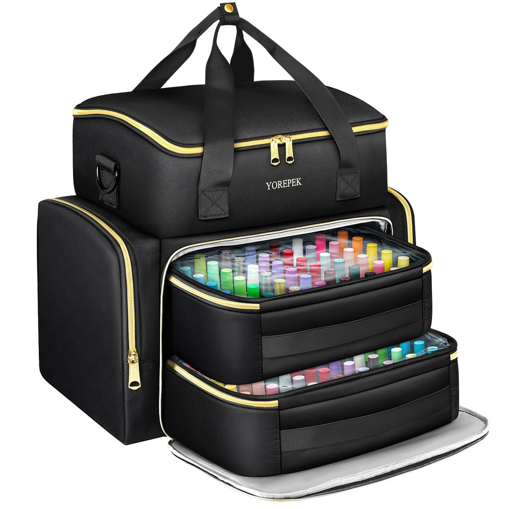 YOREPEK Nail Polish Organizer Case with Removable Pouches