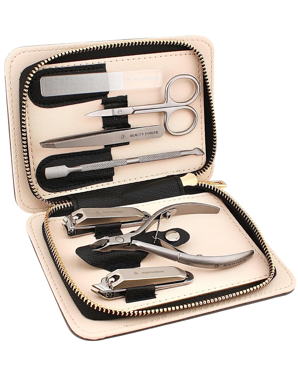 Beauty Power 7-in-1 Manicure and Pedicure Set with Stainless Steel Tools