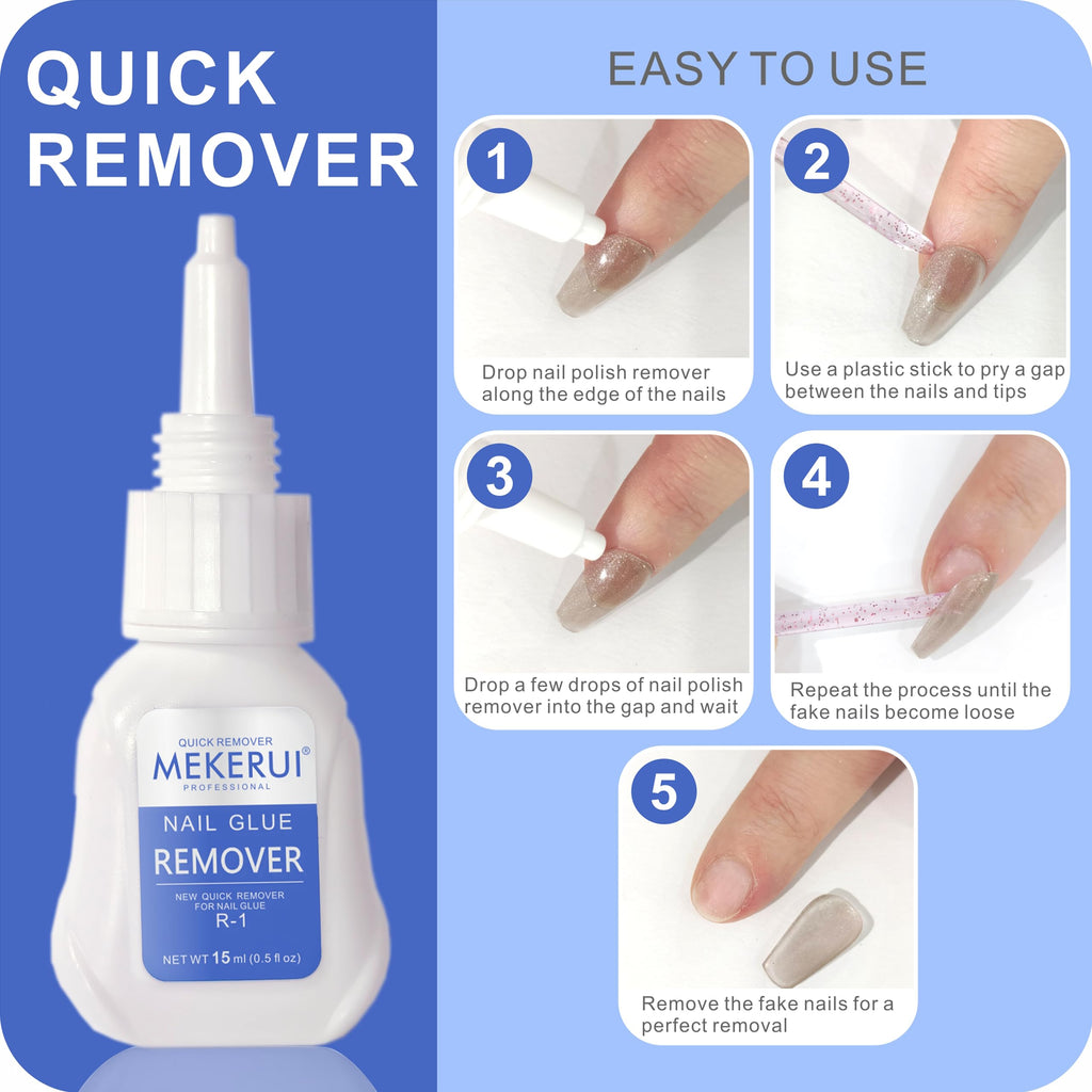 Mekerui G-1 & R-1 Nail Glue and Remover Kit