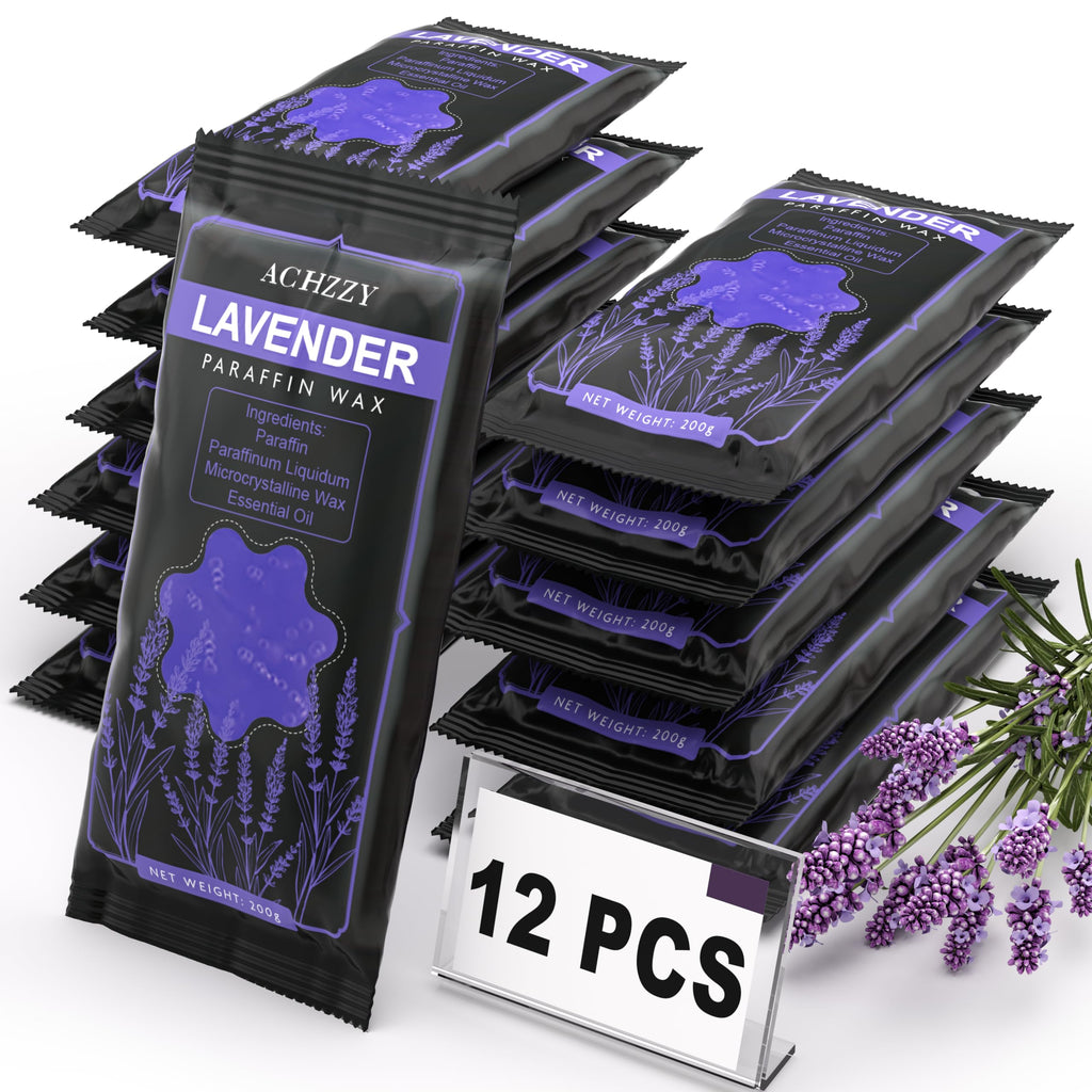 Achzzy Lavender Paraffin Wax Refills, 12-Pack