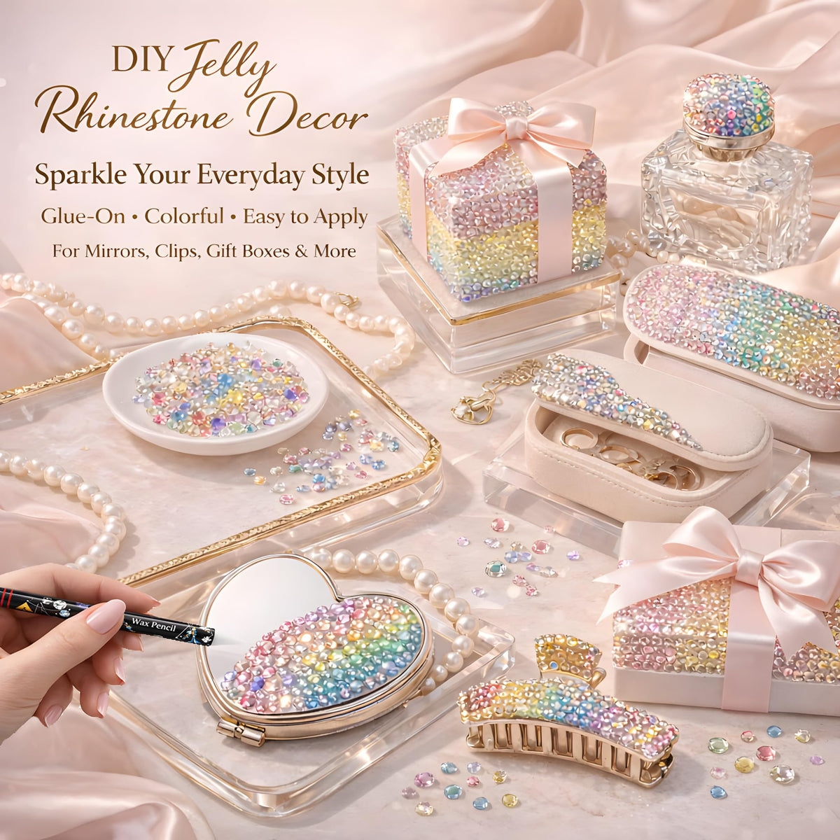 Bedazzling Kit with 40,000 3mm Rhinestones, Glues and Tools