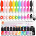 SAVILAND HEMA-Free Airbrush Gel Nail Polish Set, 12 Colors, No Dilution