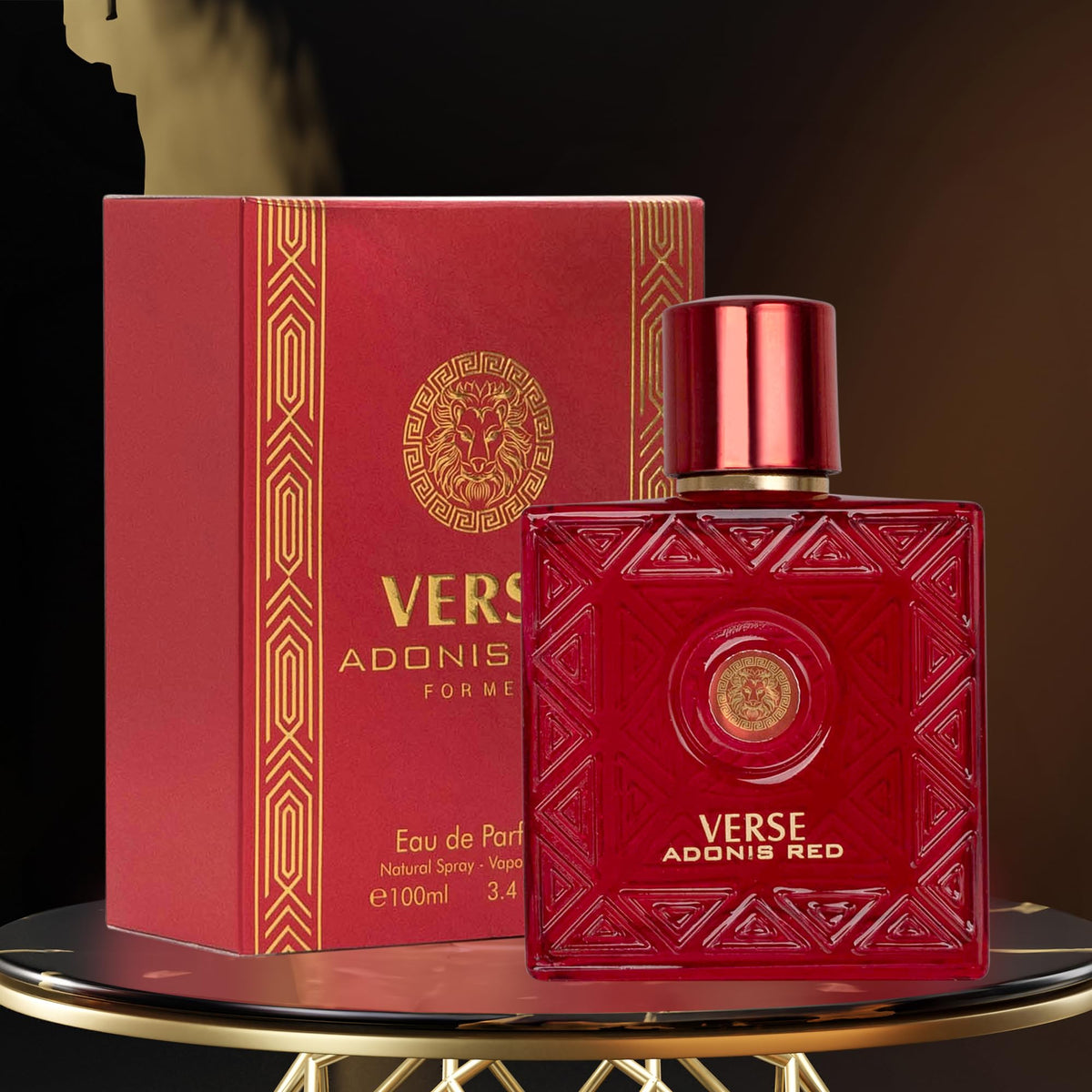 NovoGlow Verse Adonis Red Eau de Parfum Spray for Men, 3.4 Fl Oz