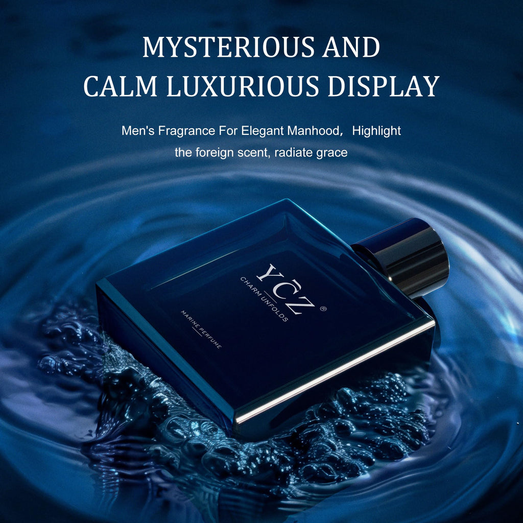 Ycz Midnight Marine Eau de Parfum for Men, 3.4 Fl Oz Fresh Marine Woody Cologne