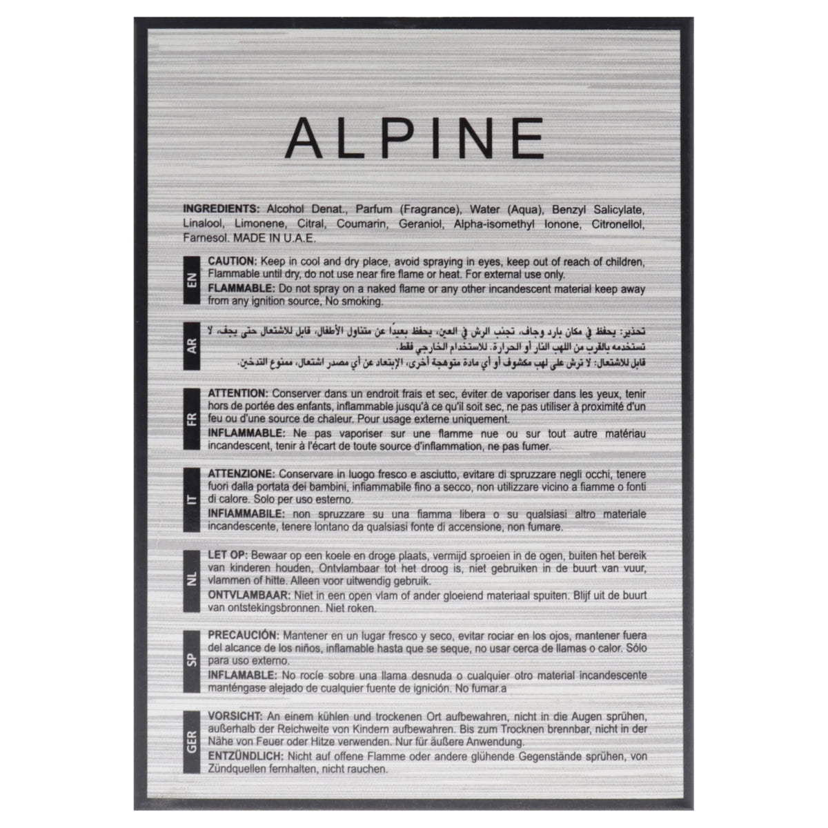 Maison Alhambra Alpine Homme Sport Eau de Parfum Spray for Men