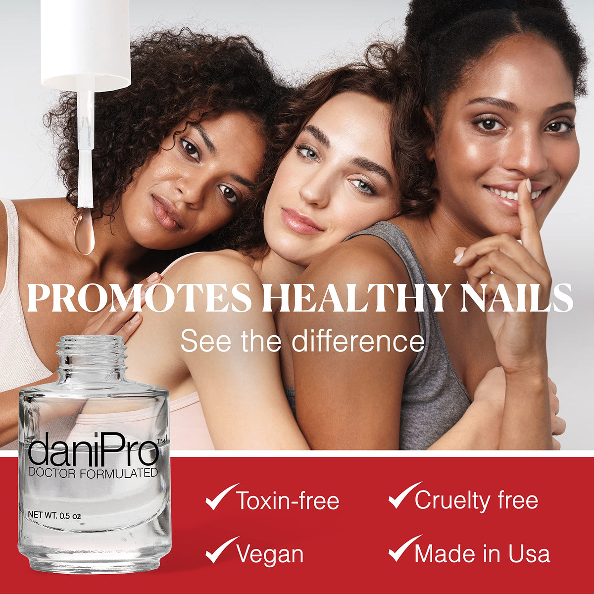 daniPro Doctor-Formulated Clear Base Coat Nail Polish with Biotin