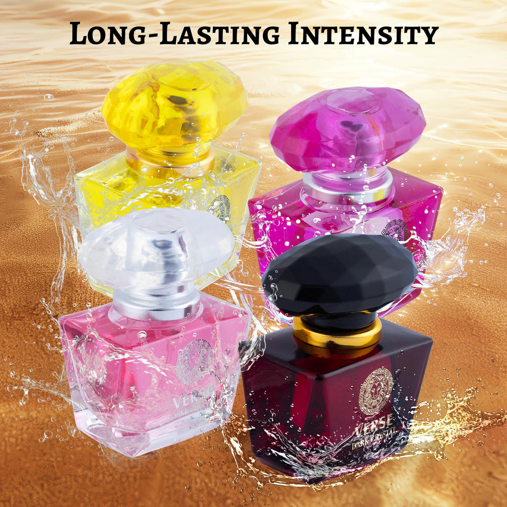 NovoGlow Verse 4-Piece Mini Fragrance Set for Women - Floral, Fruity & Woody Scents