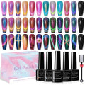 12-Color Cat Eye Gel Polish Collection with Magnetic Effect