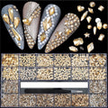 4,880-Piece Nail Rhinestones Set with Multi-Shape Crystal Gems