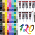 3mm Multicolor Resin Jelly Rhinestone Bedazzling Kit with Jewelry Glue