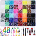 FFPTBNYX 48,000-Piece 3mm Resin Rhinestone Bedazzling Kit, 48 Colors & Tools